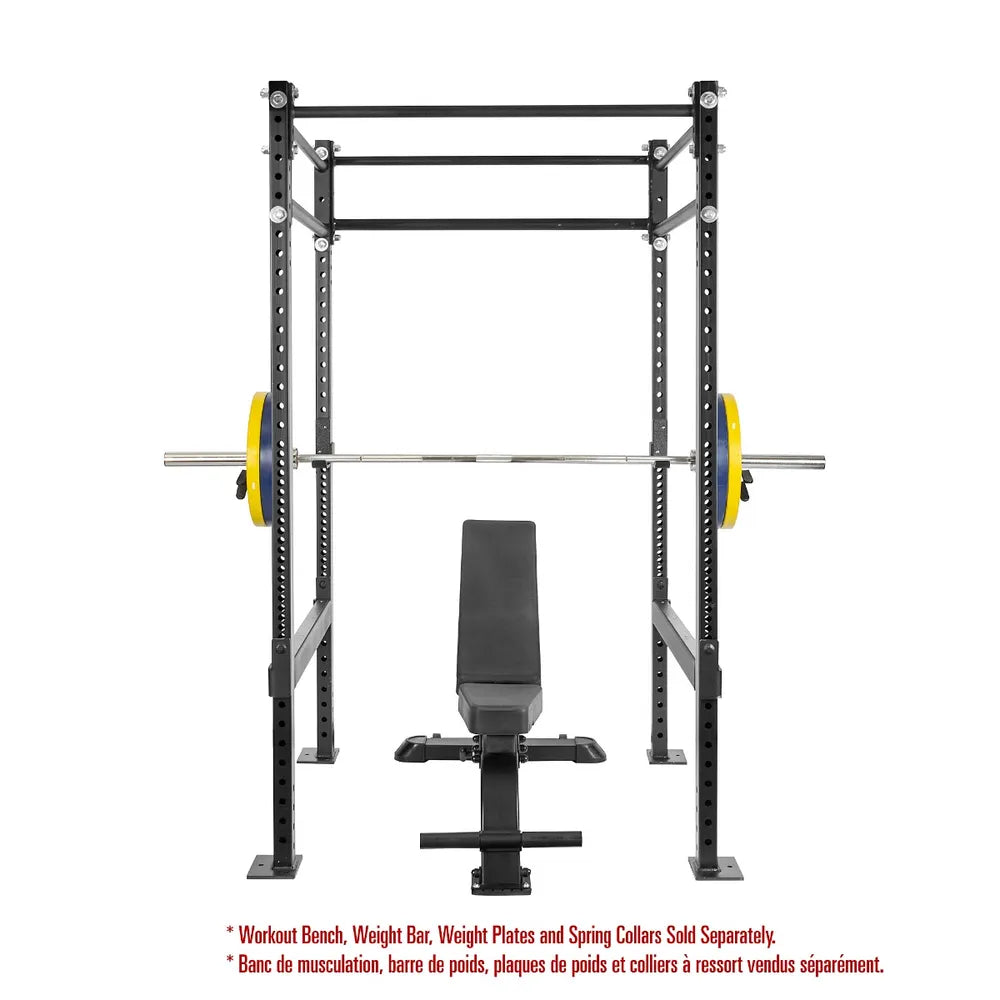 CrossBox P8200 Power Rack w/Big Beam Safety Spotters, 43" Black