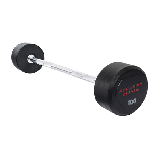 NL Logo Urethane Fixed Barbell, 100 lb