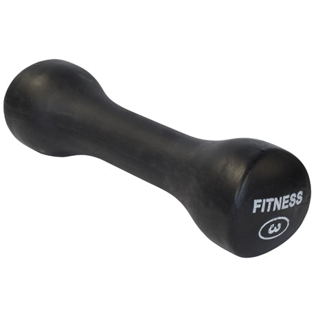 Ergonomic Cast Rubber Dumbbell, 3lbs