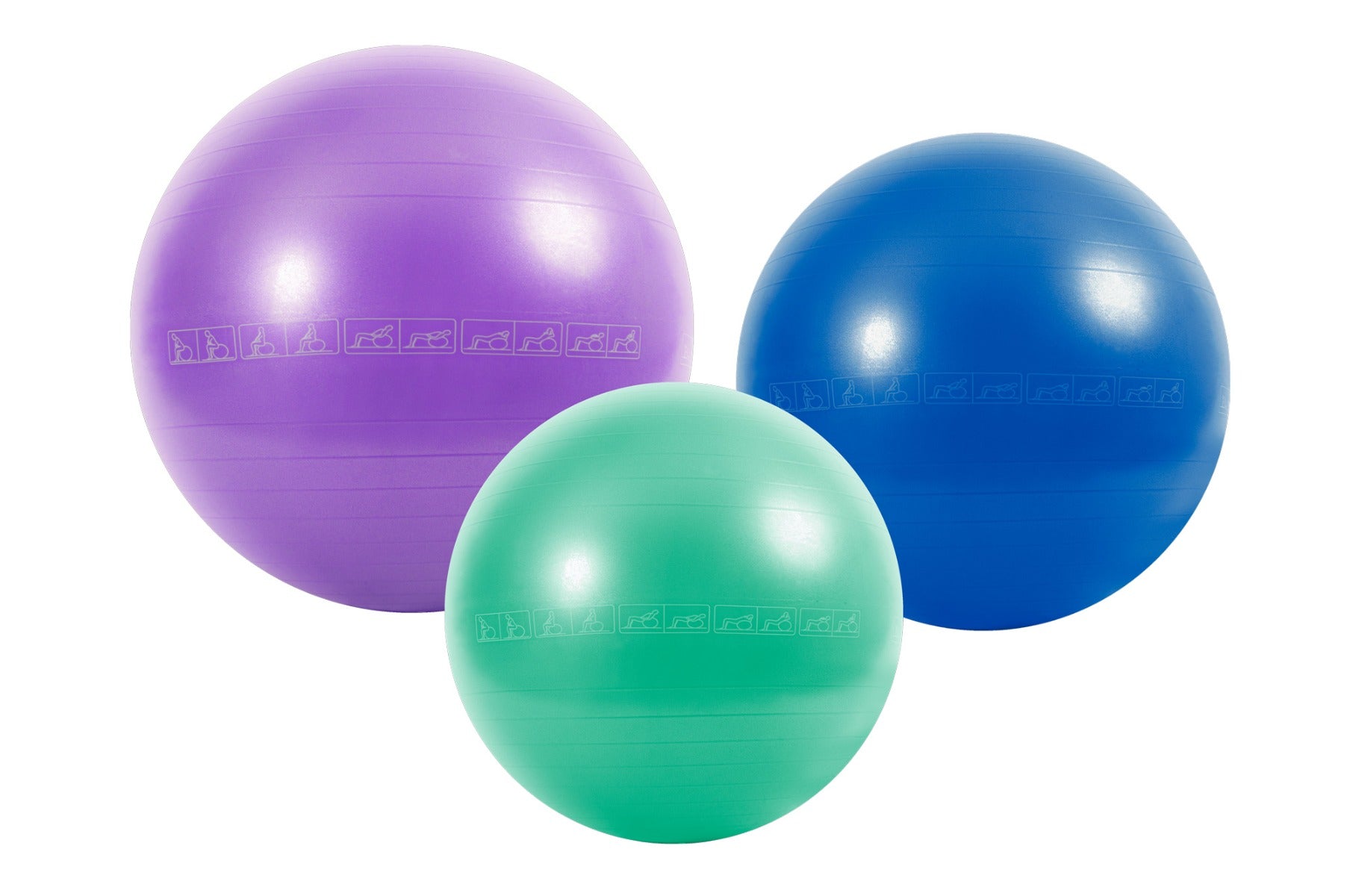 Anti Burst Gym Ball 55cm Printed Green