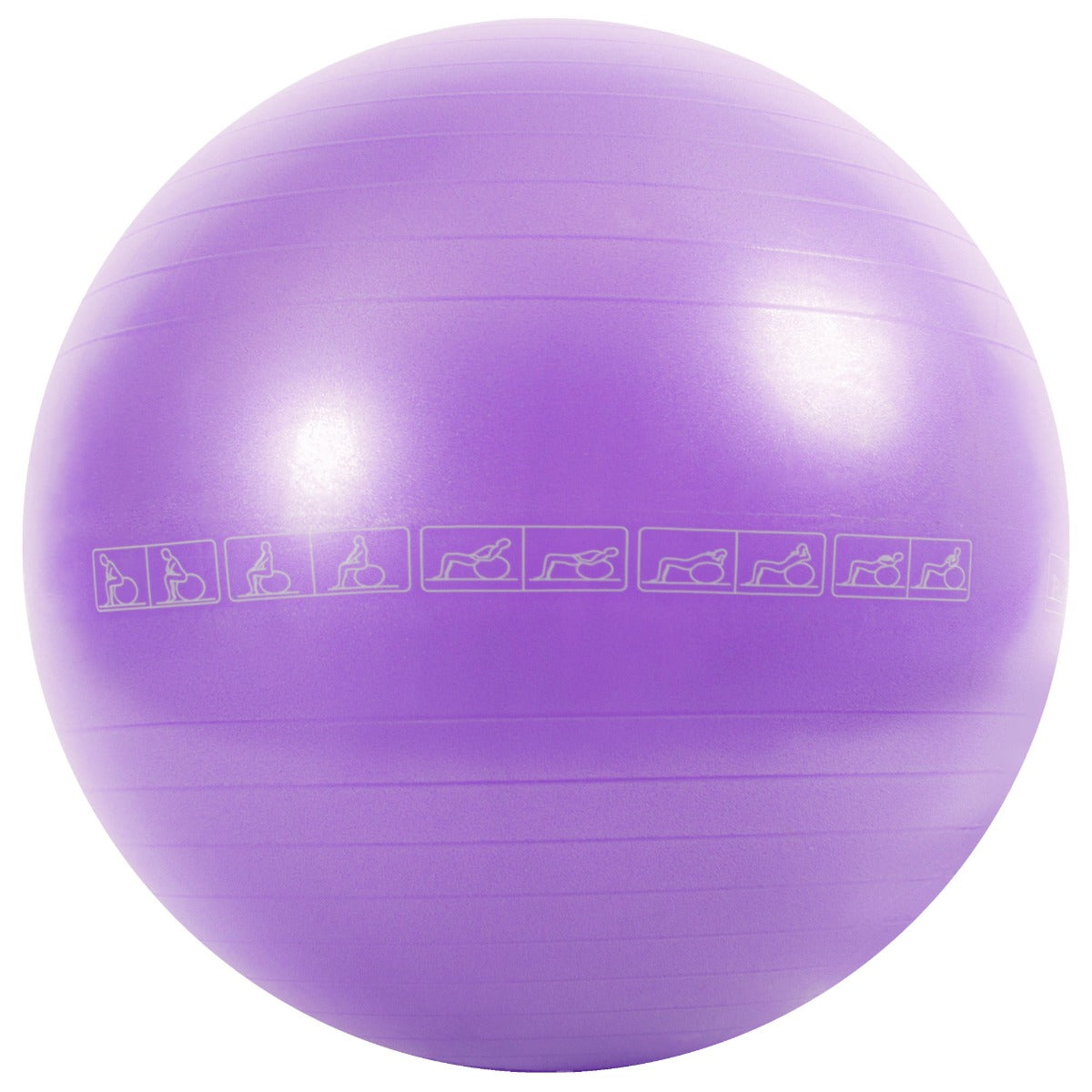 Anti-Burst Gym Ball 75cm, Printed, Purple