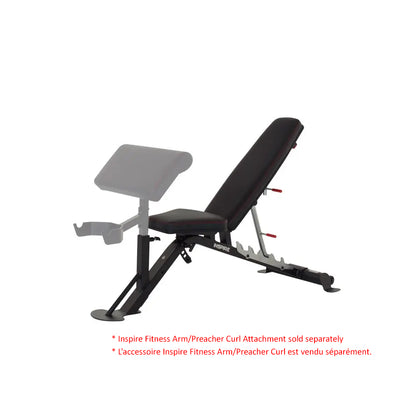 Inspire Fitness SCS-WB2 Weight Bench for FT2, Black