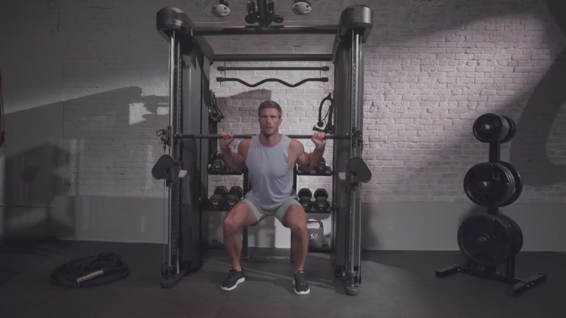 Load video: Video showing the Inspire Fitness FT2 Pro Functional Trainer in use