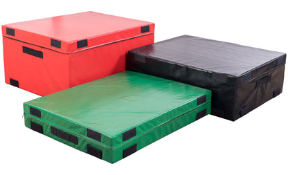 Plyo Box, Set of 3, Hard Foam, 6,12 18