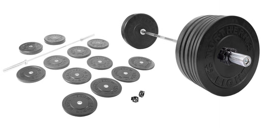 Olympic Bumper Plate Set, 300 LBS