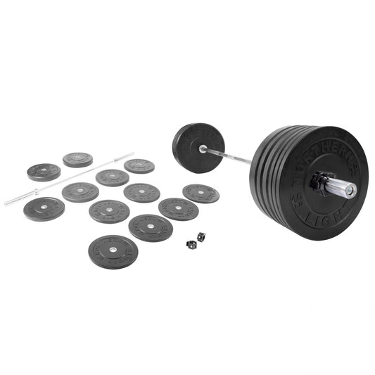 Olympic Bumper Plate Set, 300 LBS