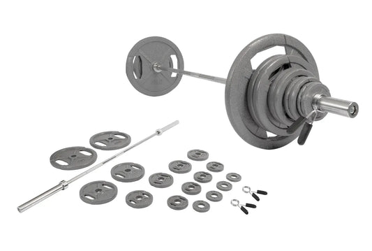 Olympic Cast Iron Weight Set Package, 300 LBS